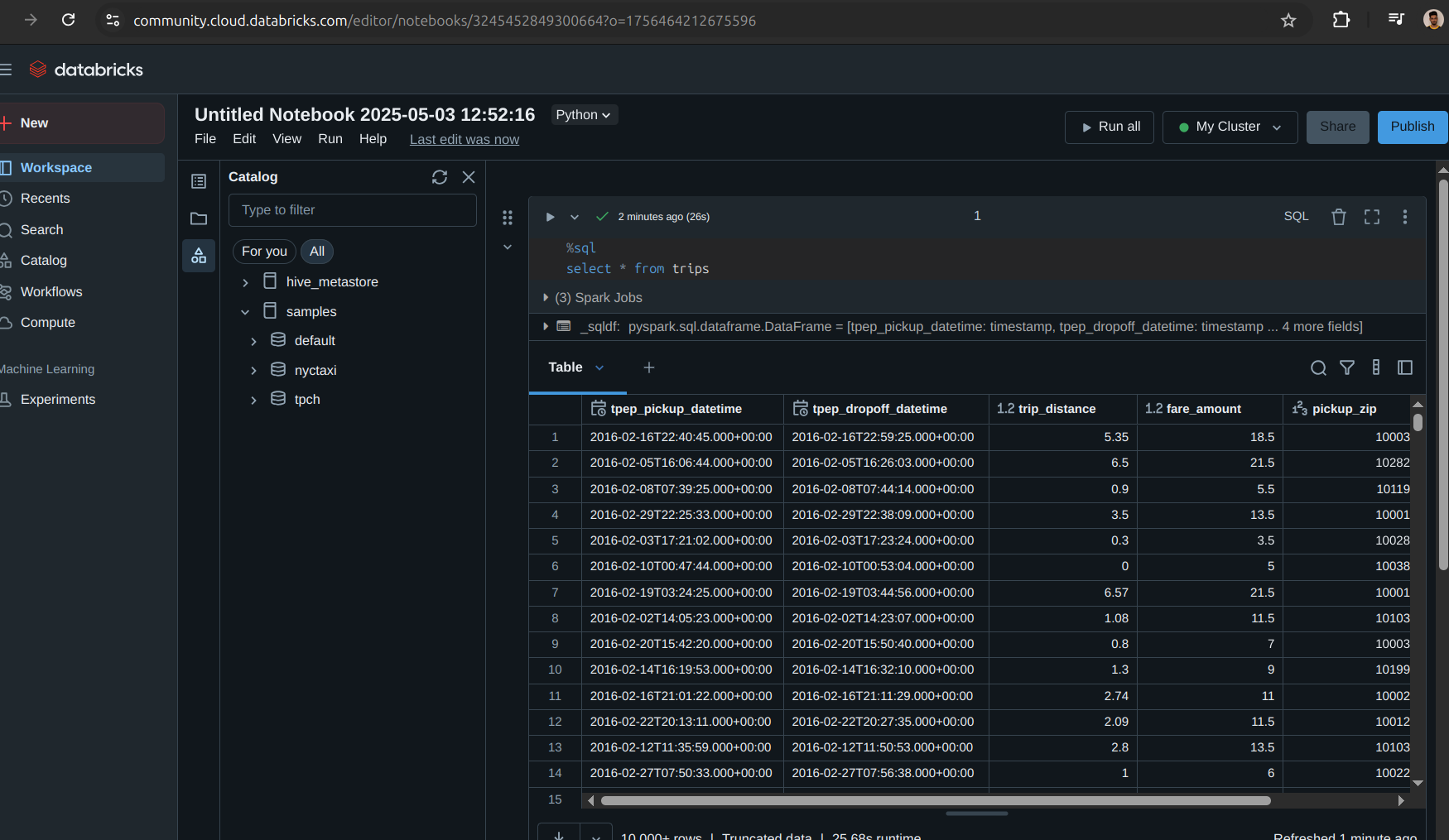Space for Databricks Interface Image